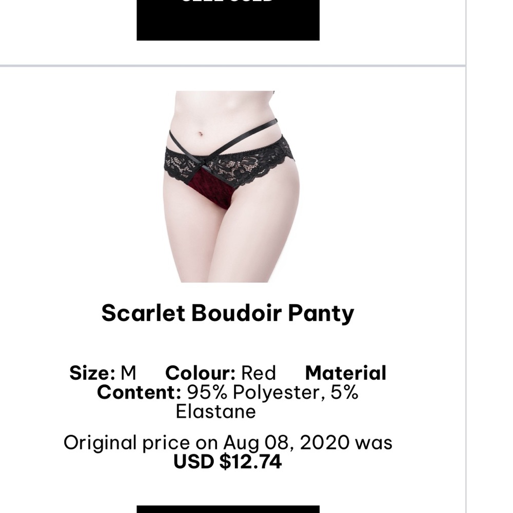 Killstar scarlet underwear